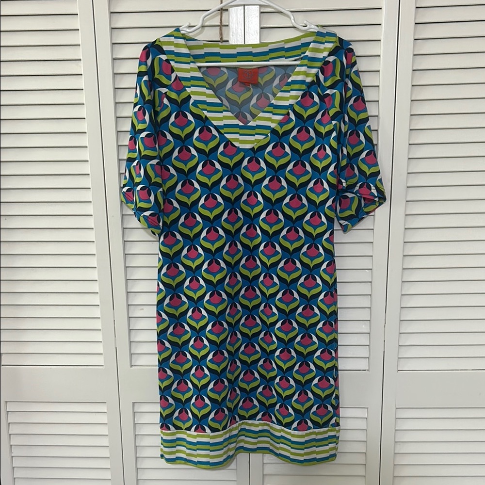 Colorful Geometric Print Dress